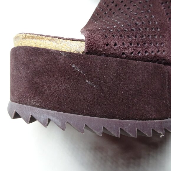 Pedro Garcia Espana Sueded Platform Wedge Sandals Shoes - Picture 8 of 13